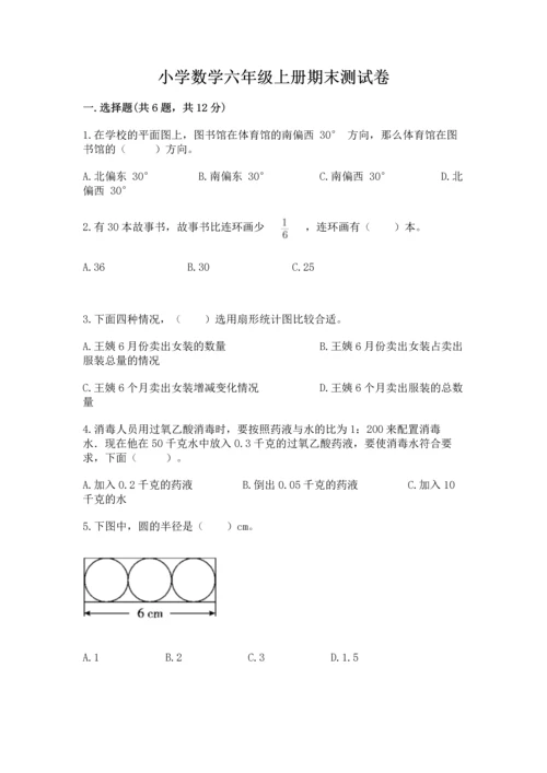 小学数学六年级上册期末测试卷及完整答案【夺冠系列】.docx