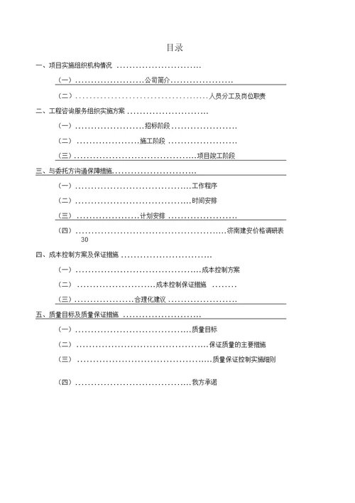 造价咨询技术标