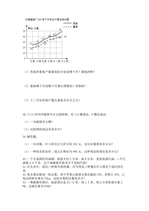 六年级小升初数学解决问题50道精品【精选题】.docx