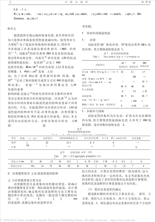 沥青结合料对沥青碎石路面性能的影响