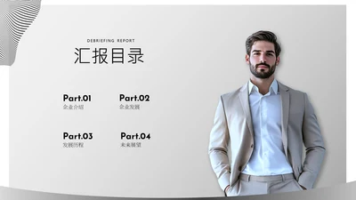灰色简约风汇报目录页