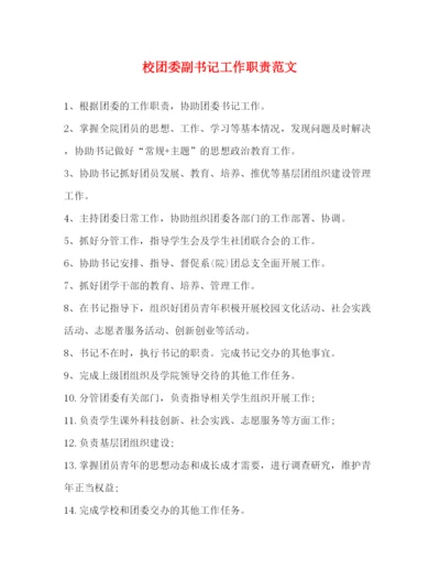 精编之校团委副书记工作职责范文.docx