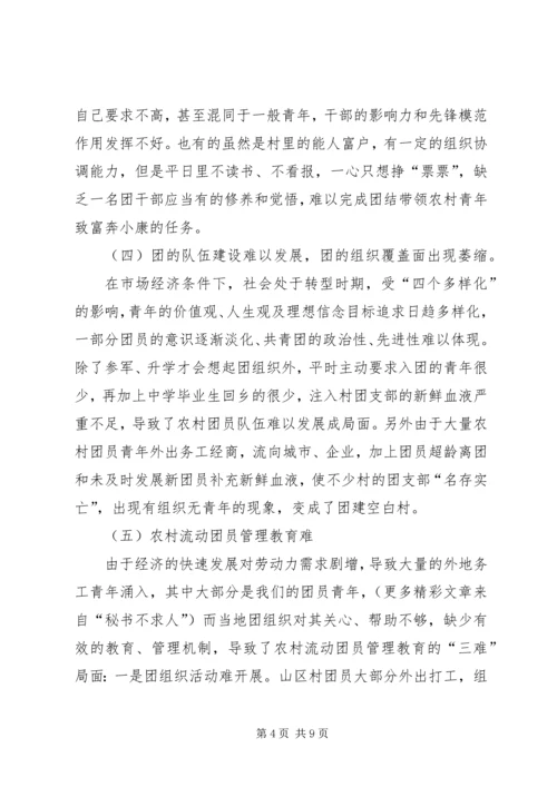 关于农村基层团组织建设的思考 (8).docx