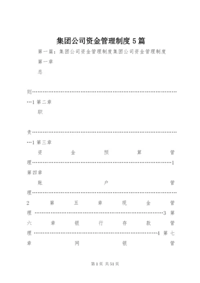 集团公司资金管理制度5篇.docx