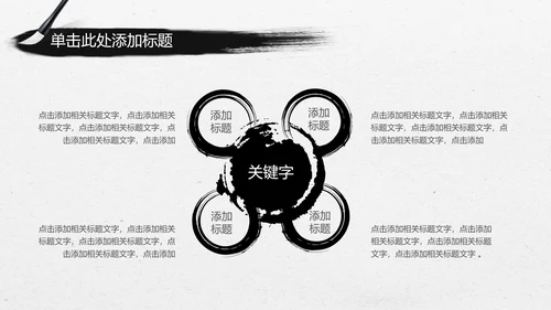 中国风水墨皮影戏传统文化PPT模板