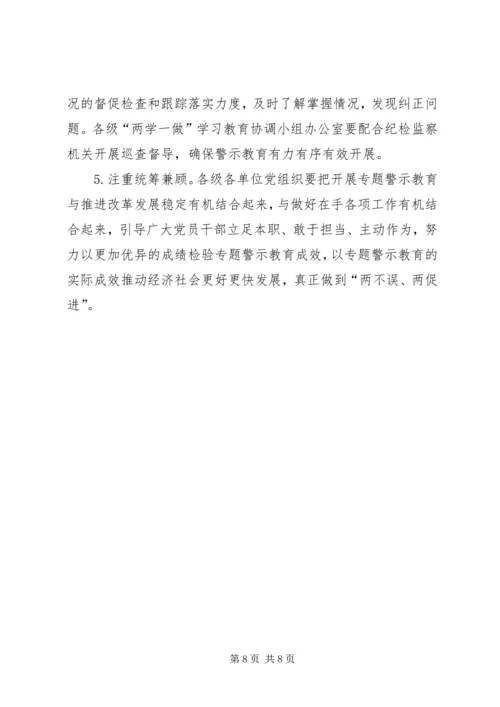 全县党员干部中开展“讲政治、重规矩、作表率”专题警示教育方案.docx