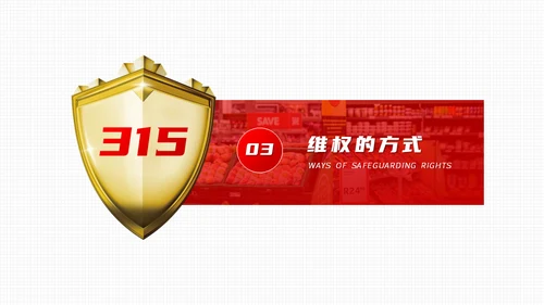 金盾保护315消费者权益日活动通用PPT模板