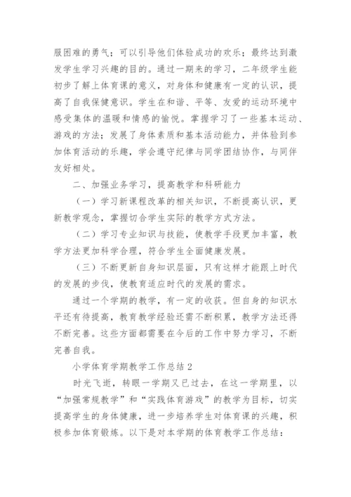 小学体育学期教学工作总结.docx