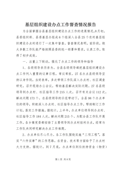 基层组织建设办点工作督查情况报告.docx