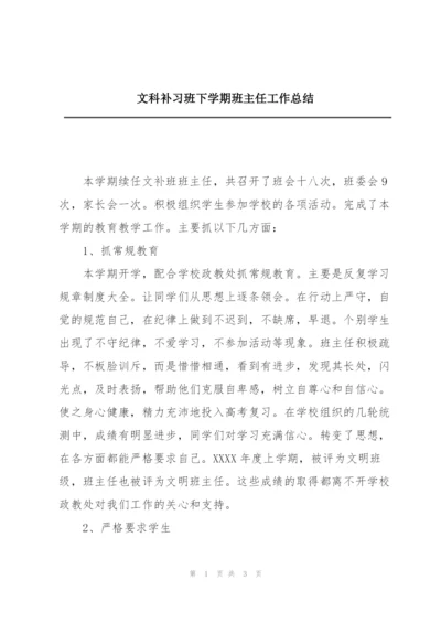 文科补习班下学期班主任工作总结.docx