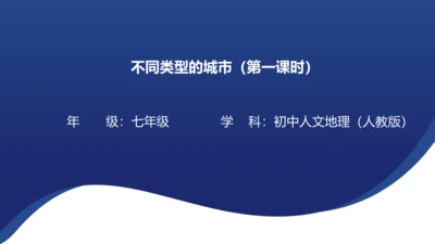 人文地理上册 3.6 不同类型的城市 课件（共20张PPT）