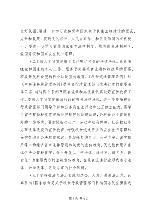 粮食系统五五普法宣传教育规划 (5).docx