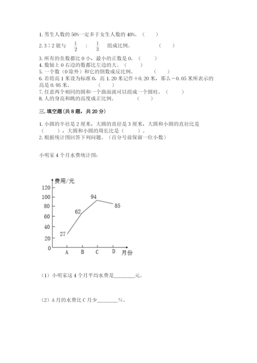 六年级下册数学期末测试卷（历年真题）word版.docx