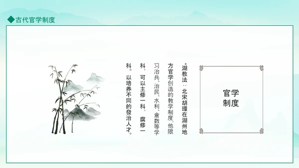古代官学制度介绍动态PPT模板