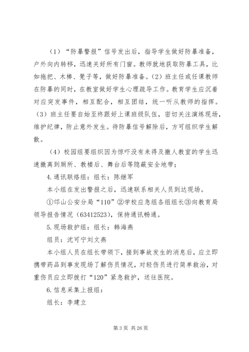 邙山镇中心小学防暴恐应急演练方案.docx