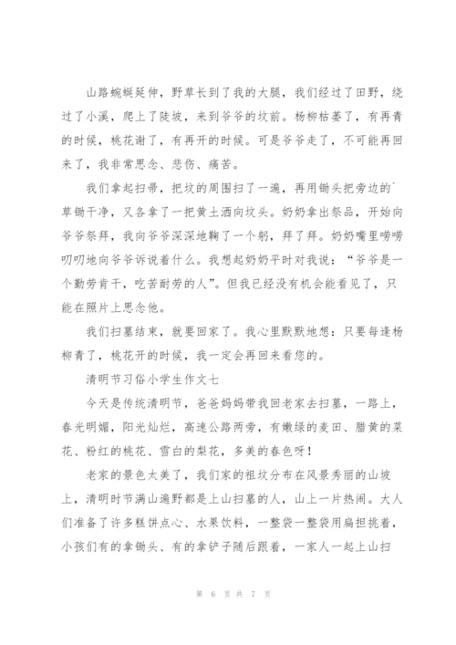 清明节习俗小学生作文7篇.docx