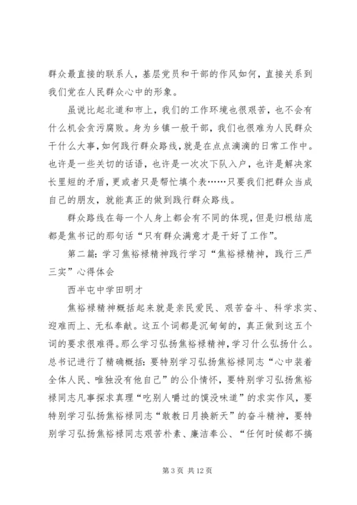 学习焦裕禄精神,践行焦裕禄.docx