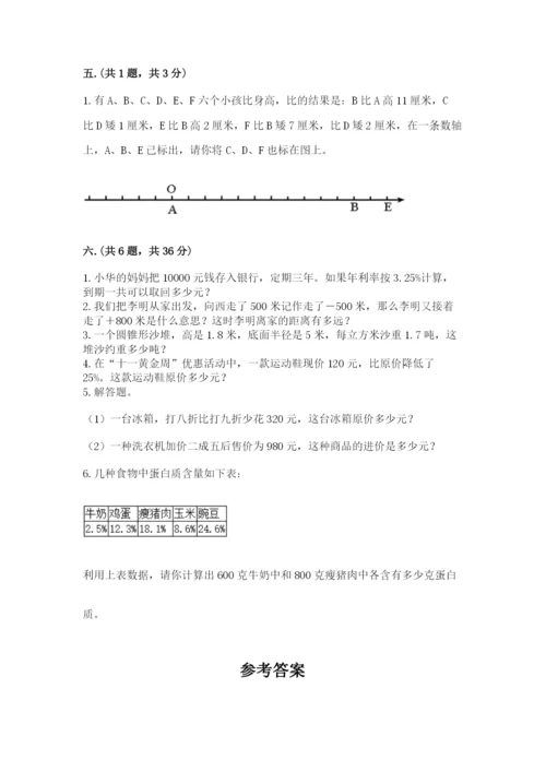 辽宁省【小升初】2023年小升初数学试卷带答案（研优卷）.docx