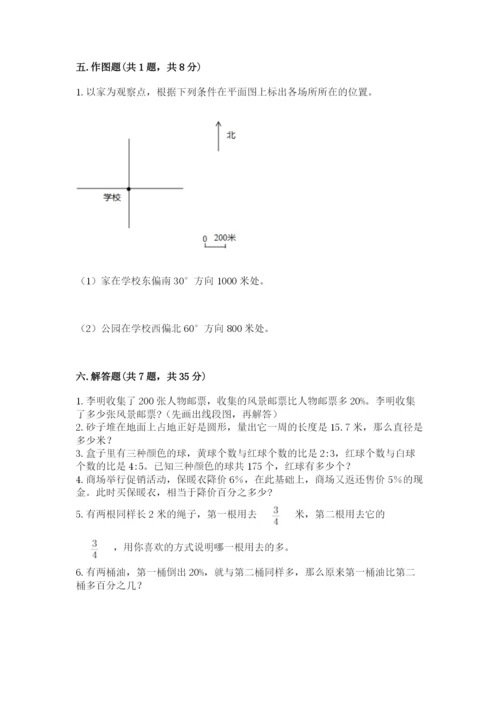 小学六年级上册数学期末测试卷（名师推荐）word版.docx