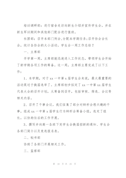学生会一周工作总结通用15篇.docx