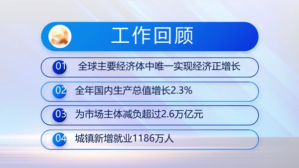 蓝色大气党建党支部年终工作总结PPT