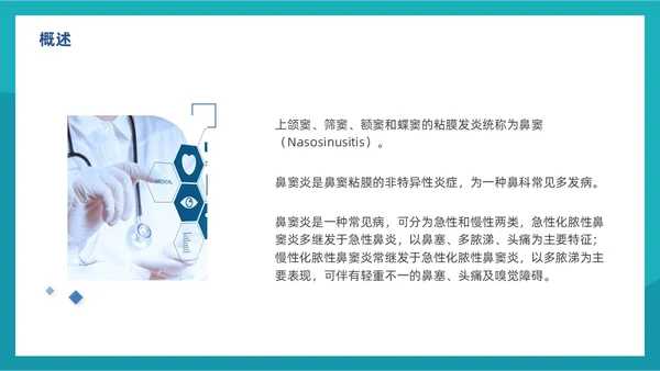 鼻窦炎的护理实拍商务PPT鼻炎