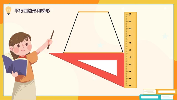 人教版数学四年级平行四边形和梯形课件PPT模板