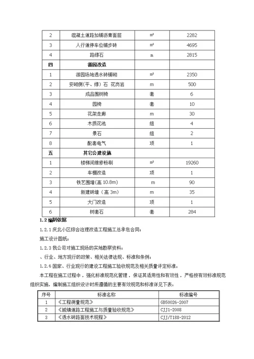 老旧小区改造施工组织设计精选