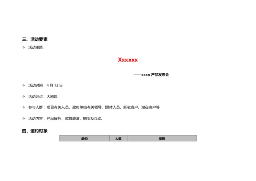 房地产楼盘产品推介会执行专题方案.docx