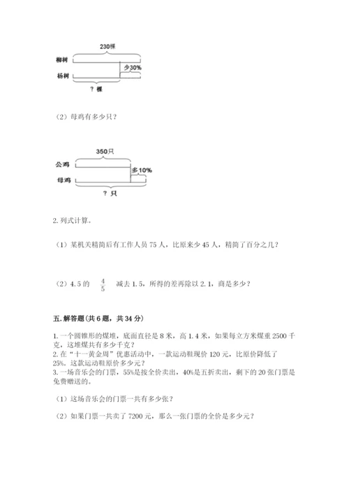 北京版六年级下册数学期中测试卷及完整答案（名师系列）.docx