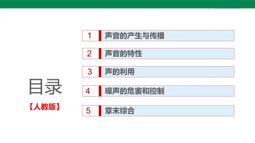 八年级上册物理全章复习训练：第二章声现象5—章末综合（21页ppt）