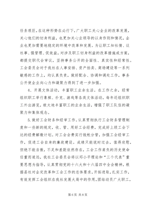 在XX供销社职代会上的工作报告(1).docx