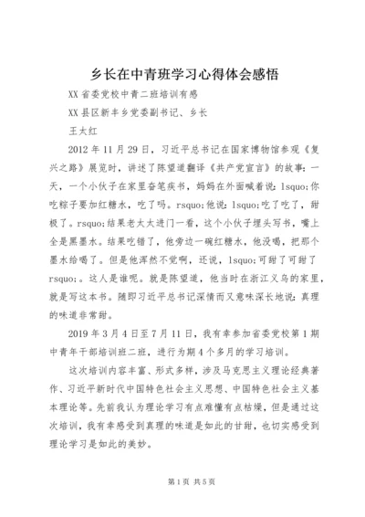 乡长在中青班学习心得体会感悟.docx