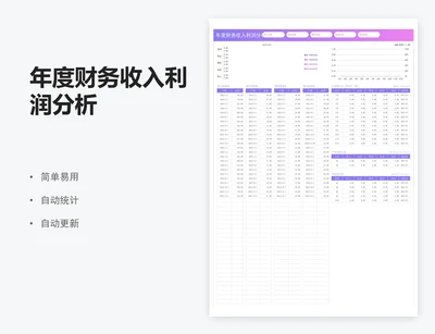 年度财务收入利润分析