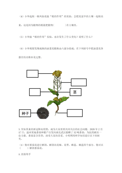 科学四年级下册第一单元植物的生长变化测试卷必考.docx