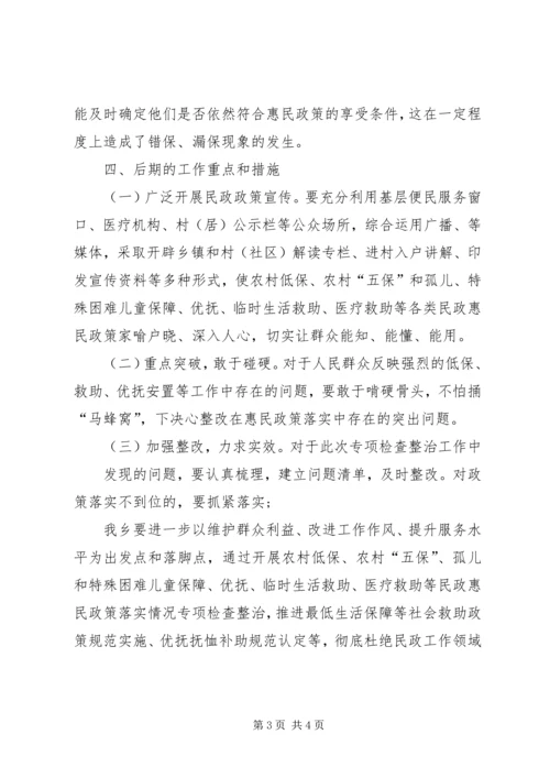 乡镇惠民政策落实情况专项检查整治工作自查报告.docx