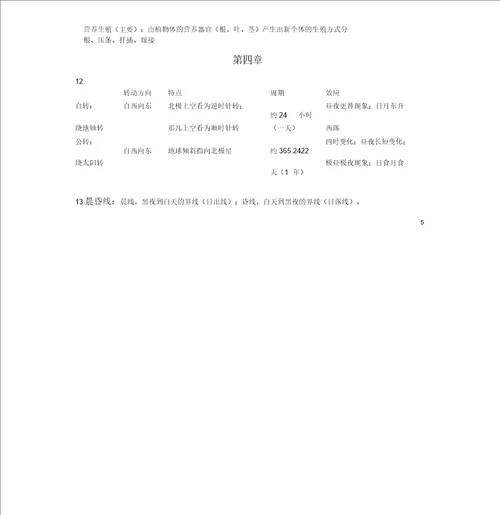 浙教版七年级下科学知识点总结计划