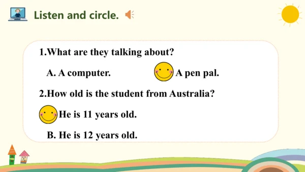 Unit 4 I have a pen pal Part B   Let's try & Let's