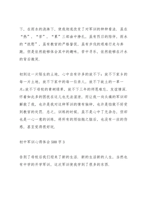 初中军训心得体会500字十篇.docx
