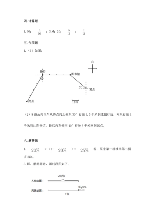 小学六年级上册数学期末测试卷（夺冠系列）word版.docx