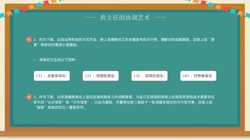 班主任班级管理培训黑板绿植清新卡通教师培训班级管理教师培训