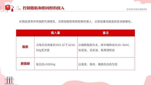 红色简约医疗透析患者健康宣教课件PPT护理