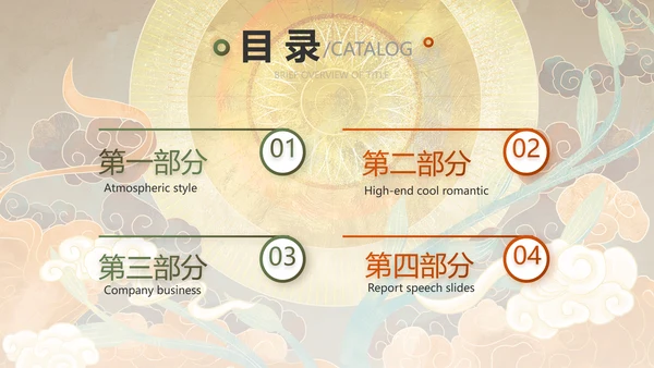敦煌国潮风工作总结汇报动态PPT