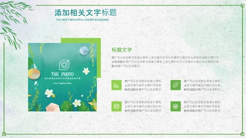 绿色小清新清明节文化习俗介绍主题班会ppt模板