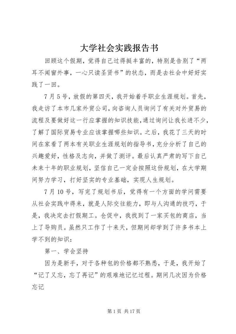 大学社会实践报告书精编.docx