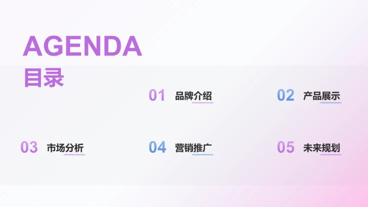 粉色渐变风企业品牌战略发布报告
