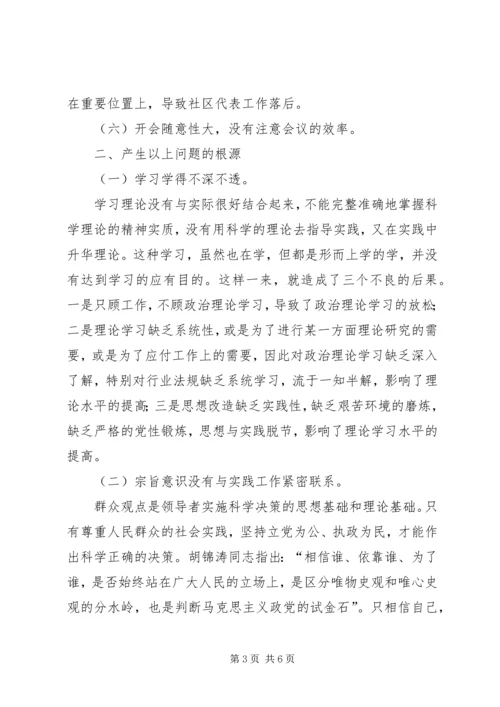 人大主任党性分析材料.docx