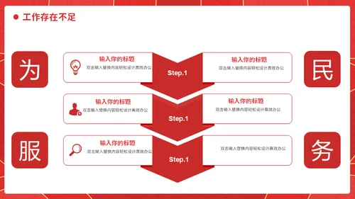 红色简约大气检察院工作汇报通用PPT模板