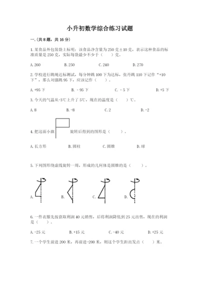 小升初数学综合练习试题精品.docx