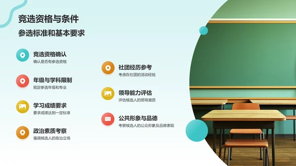 蓝色几何风学生会竞选PPT模板
